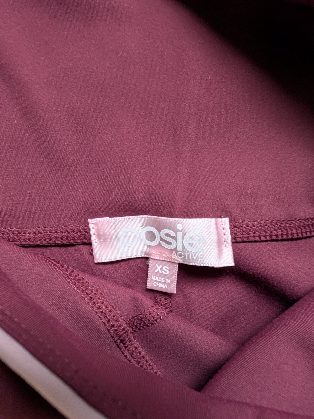 Posie Active Burgundy Pink 2-Piece Sports Bra & Leggings Set XS NWT - Picture 5 of 6